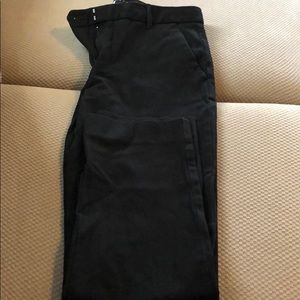 Black straight leg pants